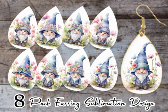 Earring Watercolor Spring Gnome Illustrations Review