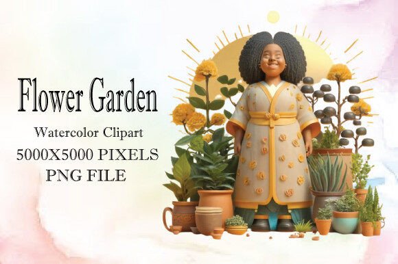 Flower Garden Watercolor Clipart 1: Illustrations Review