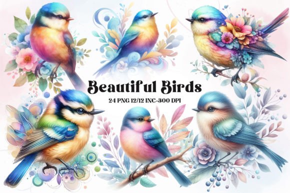 Watercolor Beautiful Birds Clipart: Illustrations Review