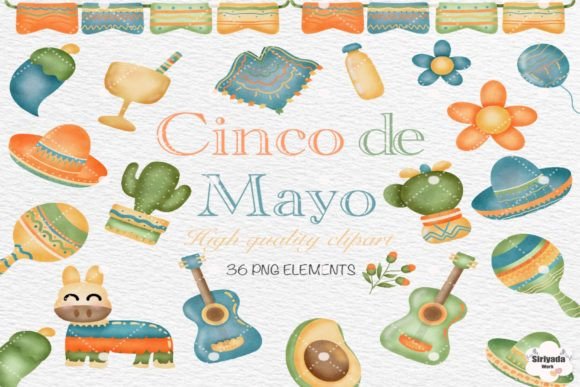 Watercolor Cinco De Mayo Clipart Illustrations Review