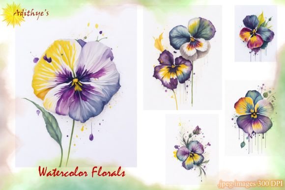 Watercolor Florals Illustrations for Editorial Design