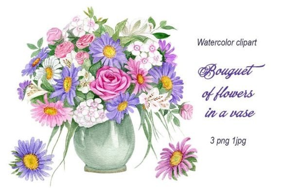 Watercolor Flowers in a Vase Illustrations Review