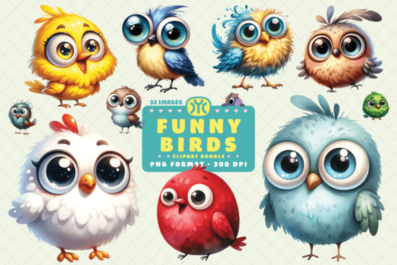 Watercolor Funny Bird Clipart: Brand Illustrations Review