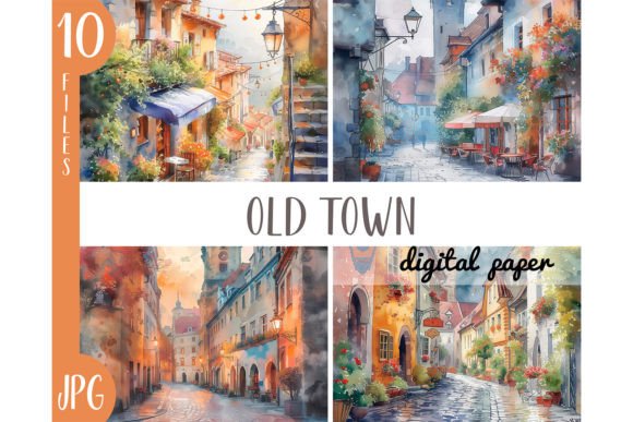 Watercolor Old Town Clipart: An Embroidery Review